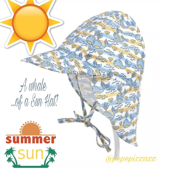 Other - 3/$15 A WHALE OF A SUN HAT BABY HAT covers neck protects from sunburn